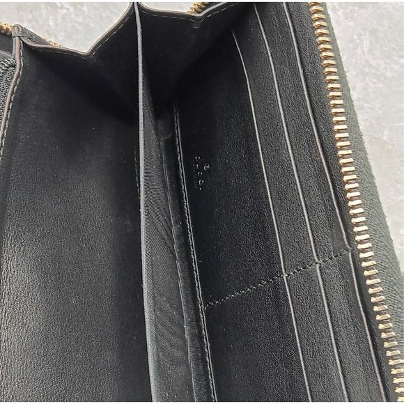 Gucci Vintage Rare Limited Edition Bamboo Blue Suede Leather Continental Large Z - Picture 11 of 13